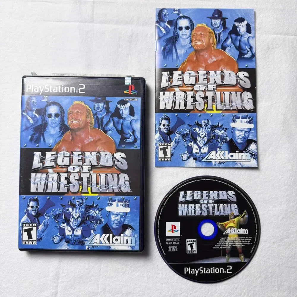 Legends of Wrestling Near Mint Playstation PS2 Game CIB - Tested Working